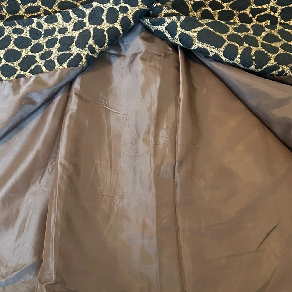 LUII Anthropologie Womens Large Animal Giraffe Mod S/S‎ Swing COAT Jacket EUC